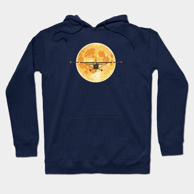 Cessna 172 Full Moon Hoodie by Kassi Skye